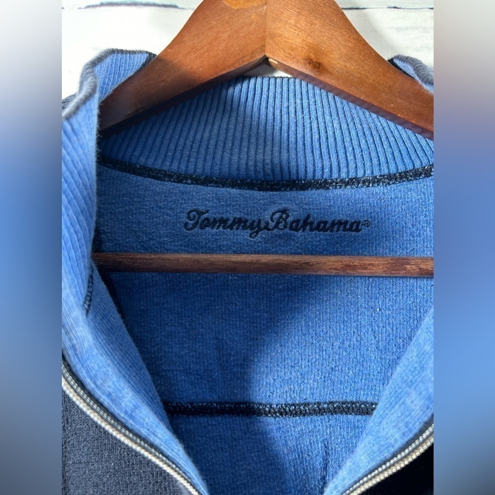 Tommy Bahama Mens Half Zip Mock Neck Long Sleeve Pullover - Picture 4 of 10
